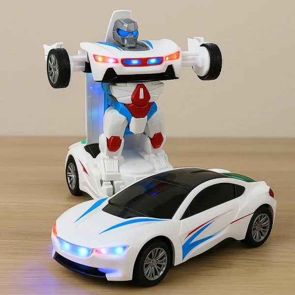 2-in-1 Auto-Transforming Robot Car with Lights & Engine Sounds — Cars & Vehicles by ELKLU