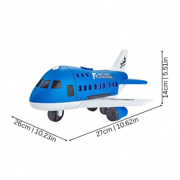 2-in-1 Transforming Airplane Playset with Pull-Back Mini Cars — Cars & Vehicles by ELKLU