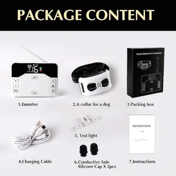 – Training Collar & Wireless Fence 2-in-1 for Dog