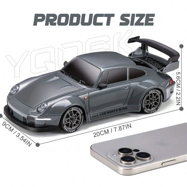4WD RC Drift Car 1:24 — 2.4 GHz Rechargeable with LED Lights — Cars & Vehicles by ELKLU