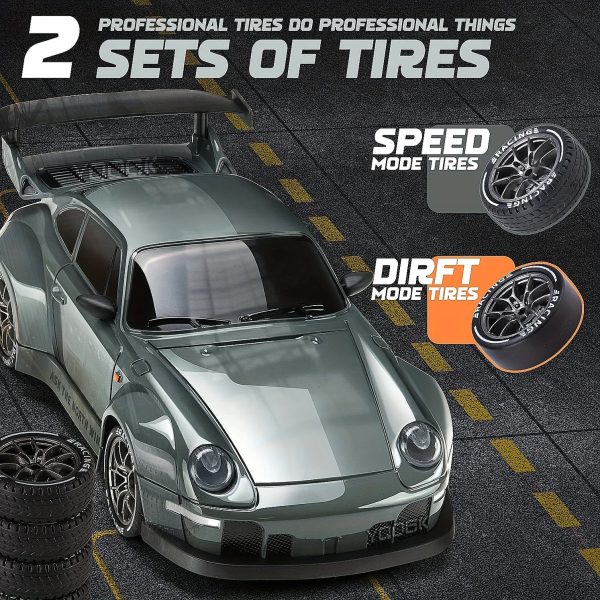 4WD RC Drift Car 1:24 — 2.4 GHz Rechargeable with LED Lights — Cars & Vehicles by ELKLU