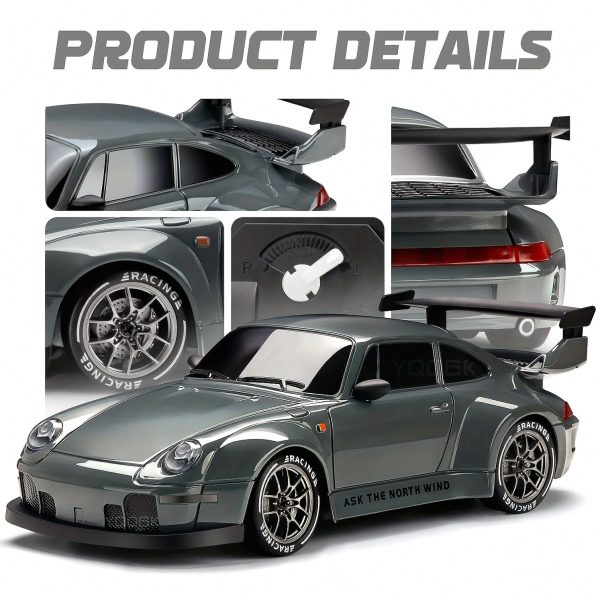4WD RC Drift Car 1:24 — 2.4 GHz Rechargeable with LED Lights — Cars & Vehicles by ELKLU