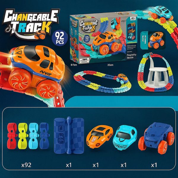 d43236dbf210 Changeable Race Track with LED Light-Up Race Cars — Cars & Vehicles by ELKLU