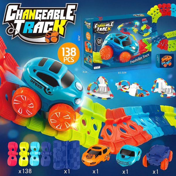 dced4ec081c4 Changeable Race Track with LED Light-Up Race Cars — Cars & Vehicles by ELKLU