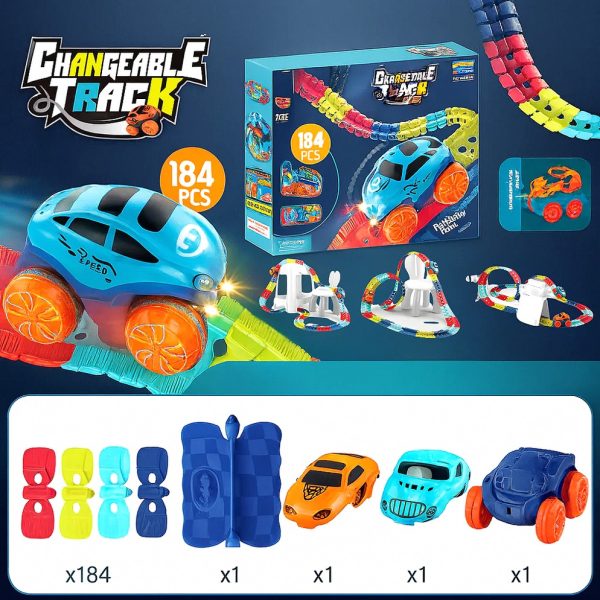 4ee97d8b8225 Changeable Race Track with LED Light-Up Race Cars — Cars & Vehicles by ELKLU