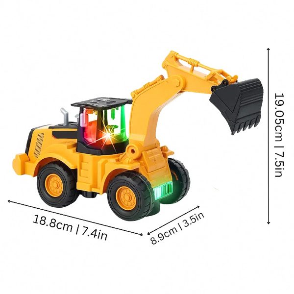 Dancing Excavator Toy with Construction Sounds & Lights — Cars & Vehicles by ELKLU