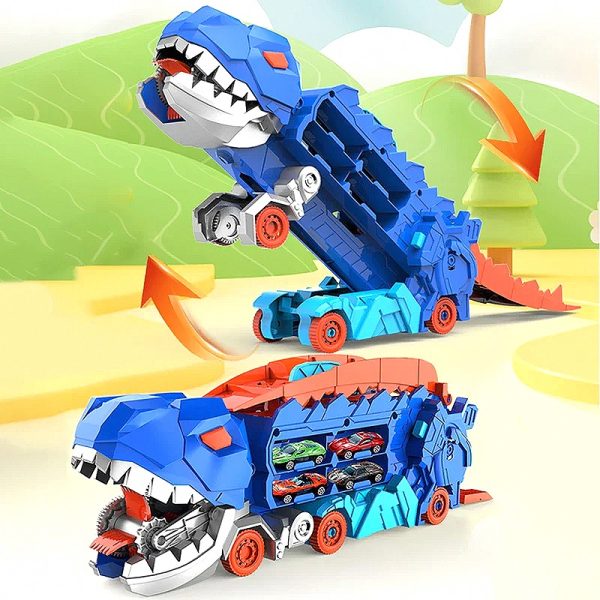fd980d3177b7 Dinosaur Transporter Truck with 6 Detailed Dino Figures — Cars & Vehicles by ELKLU
