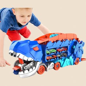 8fbd79174cbe Dinosaur Transporter Truck with 6 Detailed Dino Figures — Cars & Vehicles by ELKLU