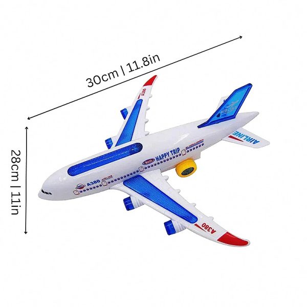 Educational Airplane Toy with Music, Autopilot & Flashing Lights — Cars & Vehicles by ELKLU