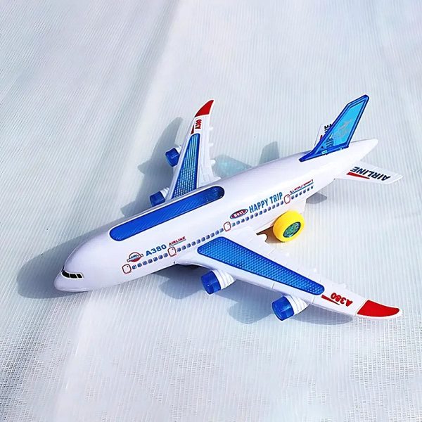 Educational Airplane Toy with Music, Autopilot & Flashing Lights — Cars & Vehicles by ELKLU