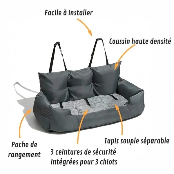 Comfortable and Reversible Dog Car Hammock