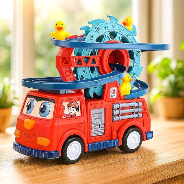 Fire Truck Toy with Working Lights, Siren & Music — Cars & Vehicles by ELKLU