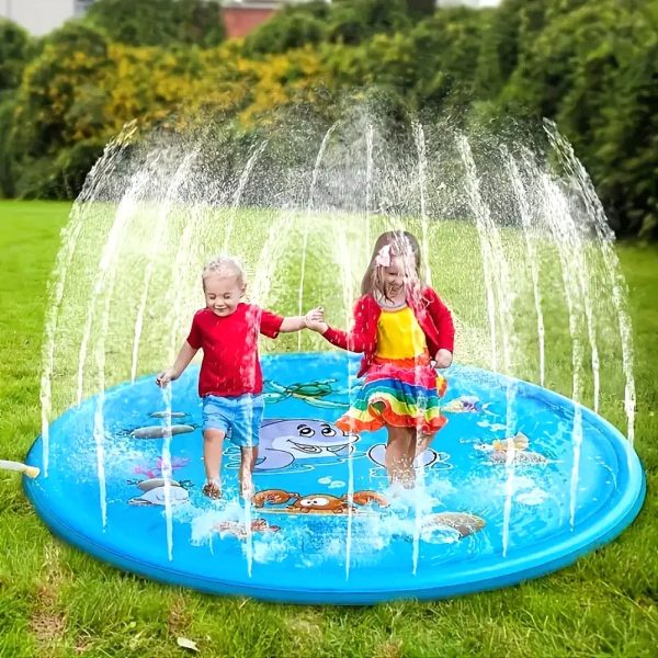 70c9e3a20742 Inflatable Water Fountain Pad with Sprinkler and Printed Animals — OutDoor by ELKLU