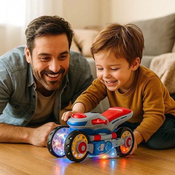 Kids Motorcycle Ride-On Toy with Lights, Music & Dance Action — Cars & Vehicles by ELKLU