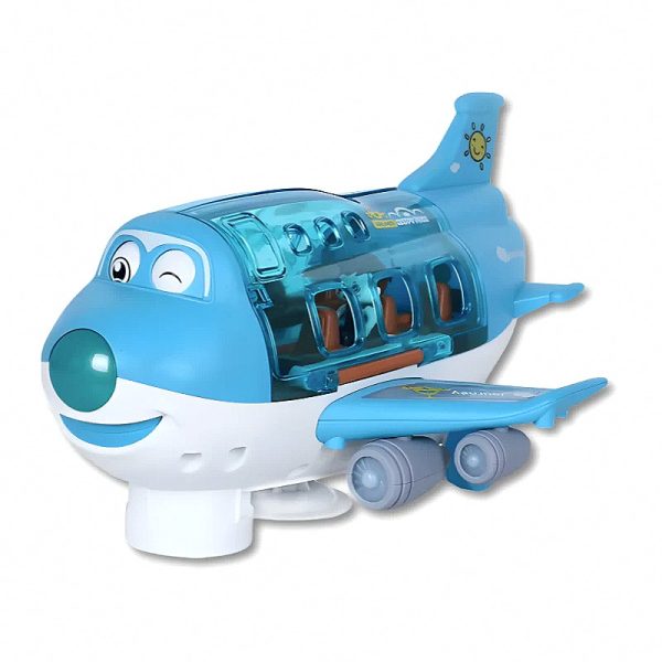 0a2e30b94e7d Light-Up Airplane Toy with LED Strobe & Engine Sounds — Cars & Vehicles by ELKLU