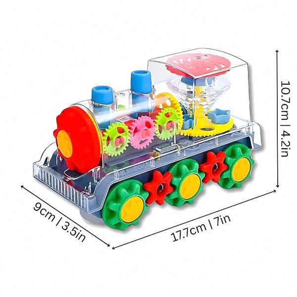 4c458d4e1239 Light-Up Gear Car Toy with Transparent Body & LED Effects — Cars & Vehicles by ELKLU