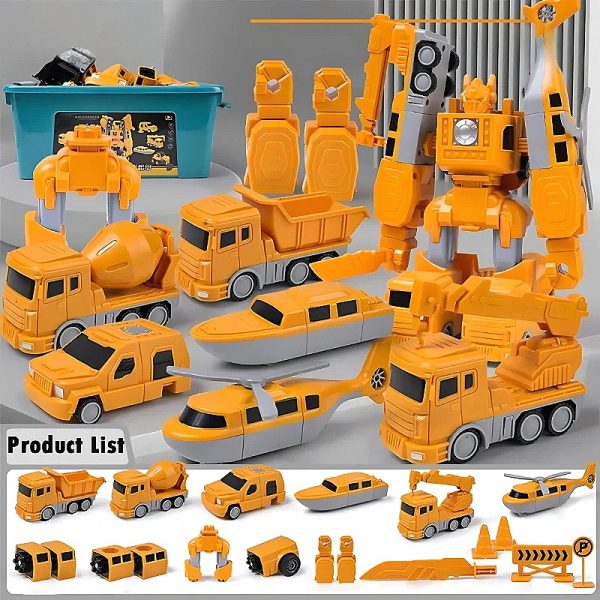 Magnetic Transforming Vehicle Set — Build Trucks, Planes, Robots — Cars & Vehicles by ELKLU