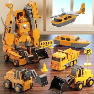 5035ebb2beea Magnetic Transforming Vehicle Set — Build Trucks, Planes, Robots — Cars & Vehicles by ELKLU