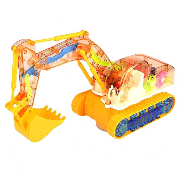 Musical Light-Up Excavator Toy with One-Button Operation — Cars & Vehicles by ELKLU