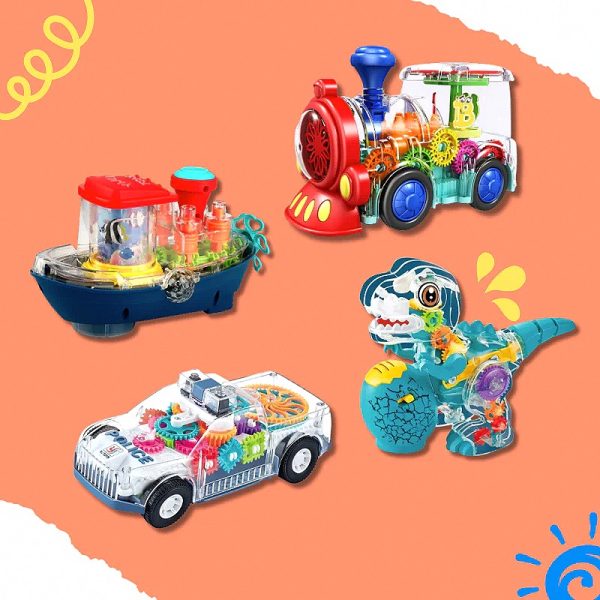 Musical Ride-On Toy with Rhythm Sounds & Lights for Toddlers — Cars & Vehicles by ELKLU