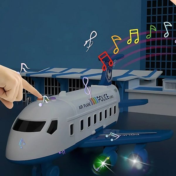 6d0051c553fa Pull-Back Transforming Airplane Toy with Music — Cars & Vehicles by ELKLU