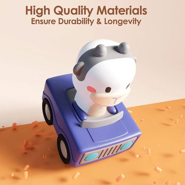 Push & Go Animal Cars — Battery-Free Toddler Vehicles (Set of 4) — Cars & Vehicles by ELKLU