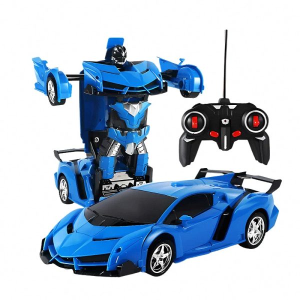 7f203b4a0a53 RC Robot Car Toy with Lights, Sounds & Auto-Transform — Cars & Vehicles by ELKLU