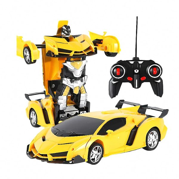 c2718d5f42ea RC Robot Car Toy with Lights, Sounds & Auto-Transform — Cars & Vehicles by ELKLU