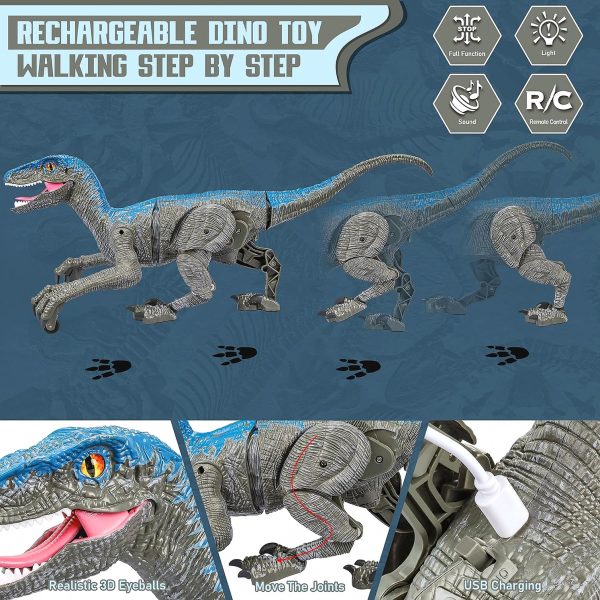 Remote Control Dinosaur Toy with Lights and Sound — OutDoor by ELKLU