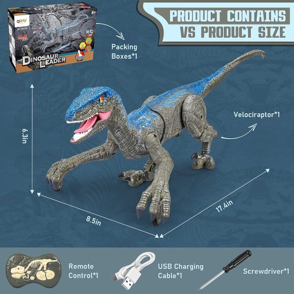 Remote Control Dinosaur Toy with Lights and Sound — OutDoor by ELKLU