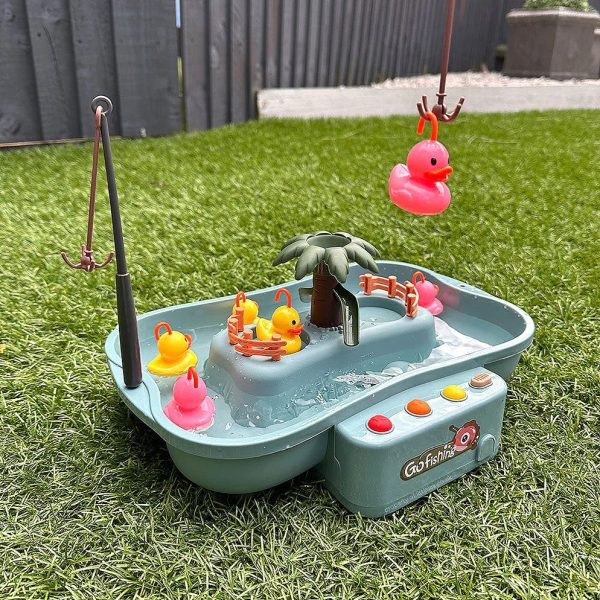 Rotating Duck Fishing Game – Motor Skills Toy with 2 Rods — OutDoor by ELKLU