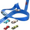 Spiral Race Track with Free-Rolling Cars — Drop-and-Go Play — Cars & Vehicles by ELKLU