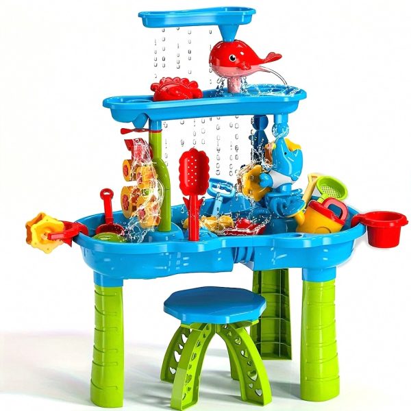 c1a1c2abeceb Stacking Bath Tower Toy with Water Wheels for Kids — OutDoor by ELKLU