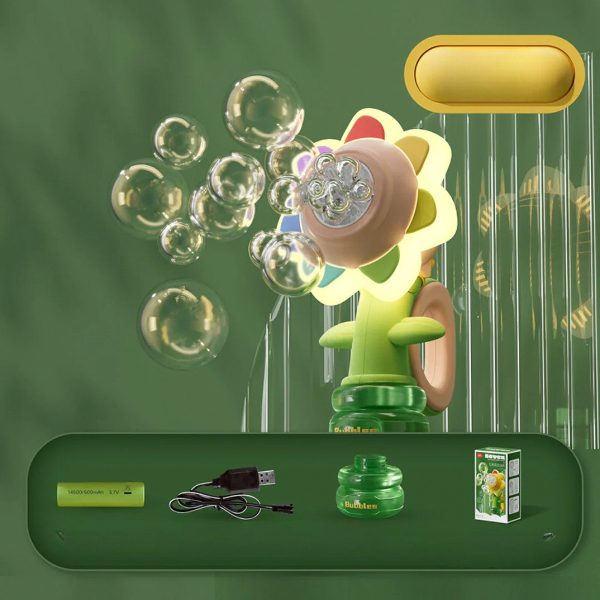 Sunflower Bubble Toy with Automatic Blowing and Shaking Head — OutDoor by ELKLU