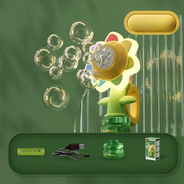 Sunflower Bubble Toy with Automatic Blowing and Shaking Head — OutDoor by ELKLU