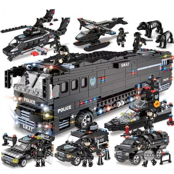 59bf60efe2fe SWAT Team Building Set — 1014 Pieces with Vehicles & Figures — Cars & Vehicles by ELKLU